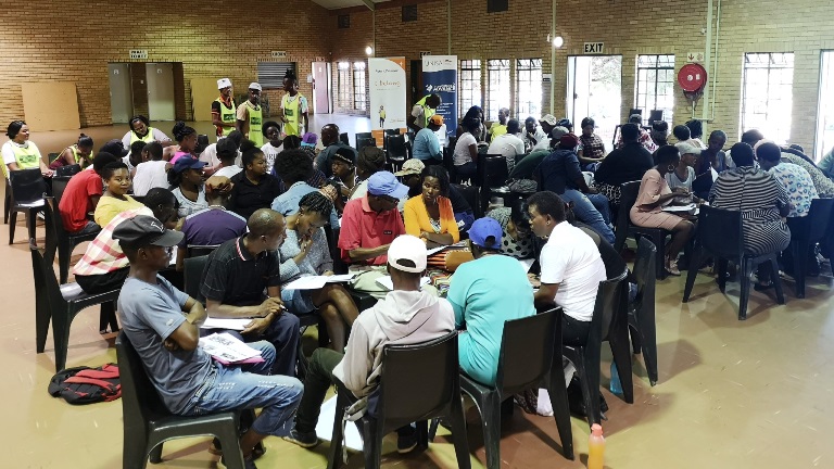 Participants participating in group work